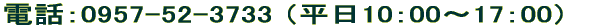 電話:0957-52-3733(平日10:00〜17:00)